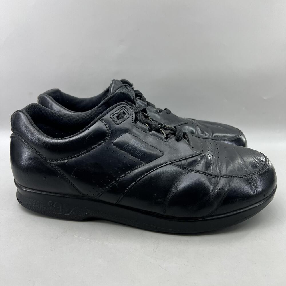 SAS Time Out Casual Walking Shoes Men Size 13 WW Wide Black Comfort Low Sneakers